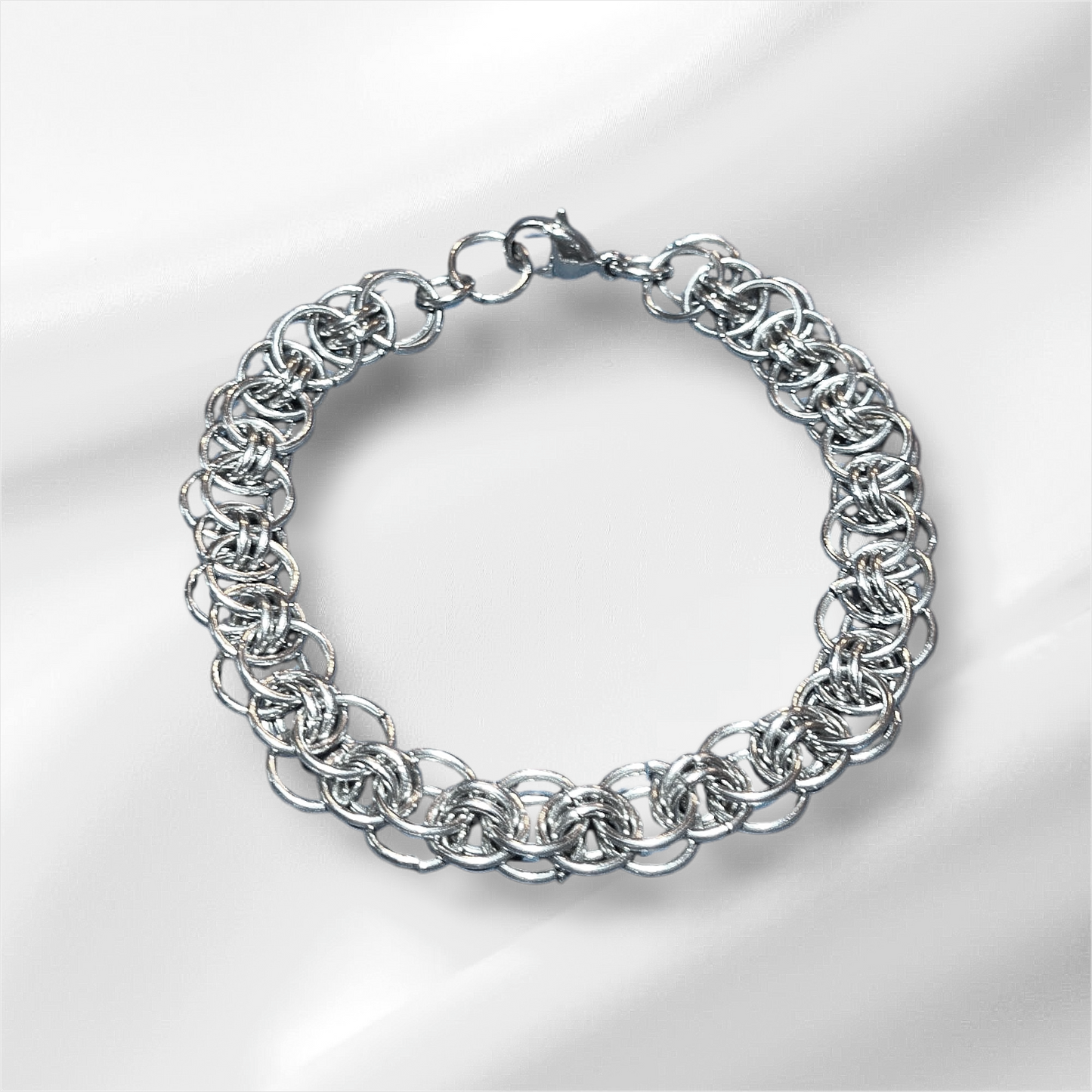 Handmade Stainless Steel Helm Pattern Bracelet (#1)