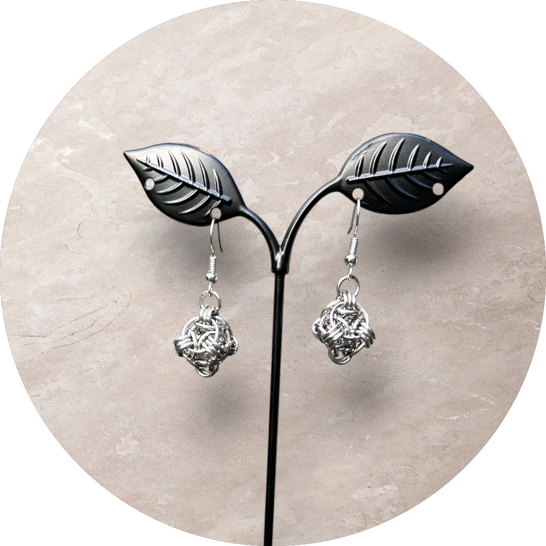 Elegant Earrings Helm Style. Handmade.