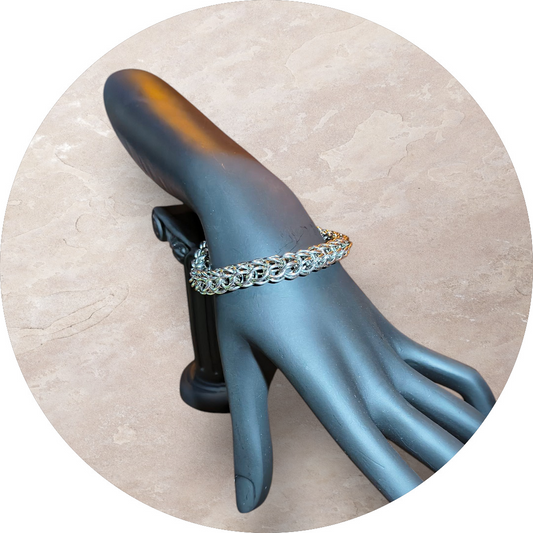 Handmade Stainless Steel Persian Pattern Bracelet
