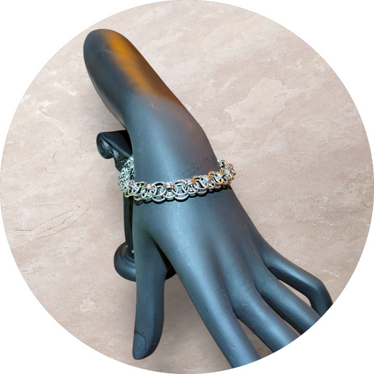 Handmade Stainless Steel Helm Pattern Bracelet (#1)