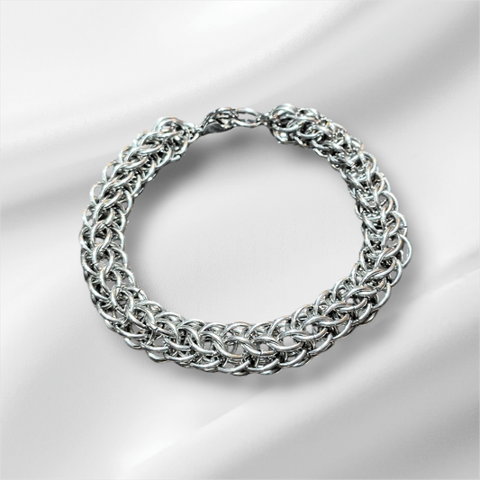 Handmade Stainless Steel Persian Pattern Bracelet