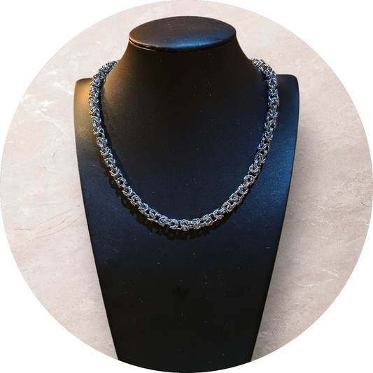 Handmade Bezanthine Pattern Stainless Steel Chain