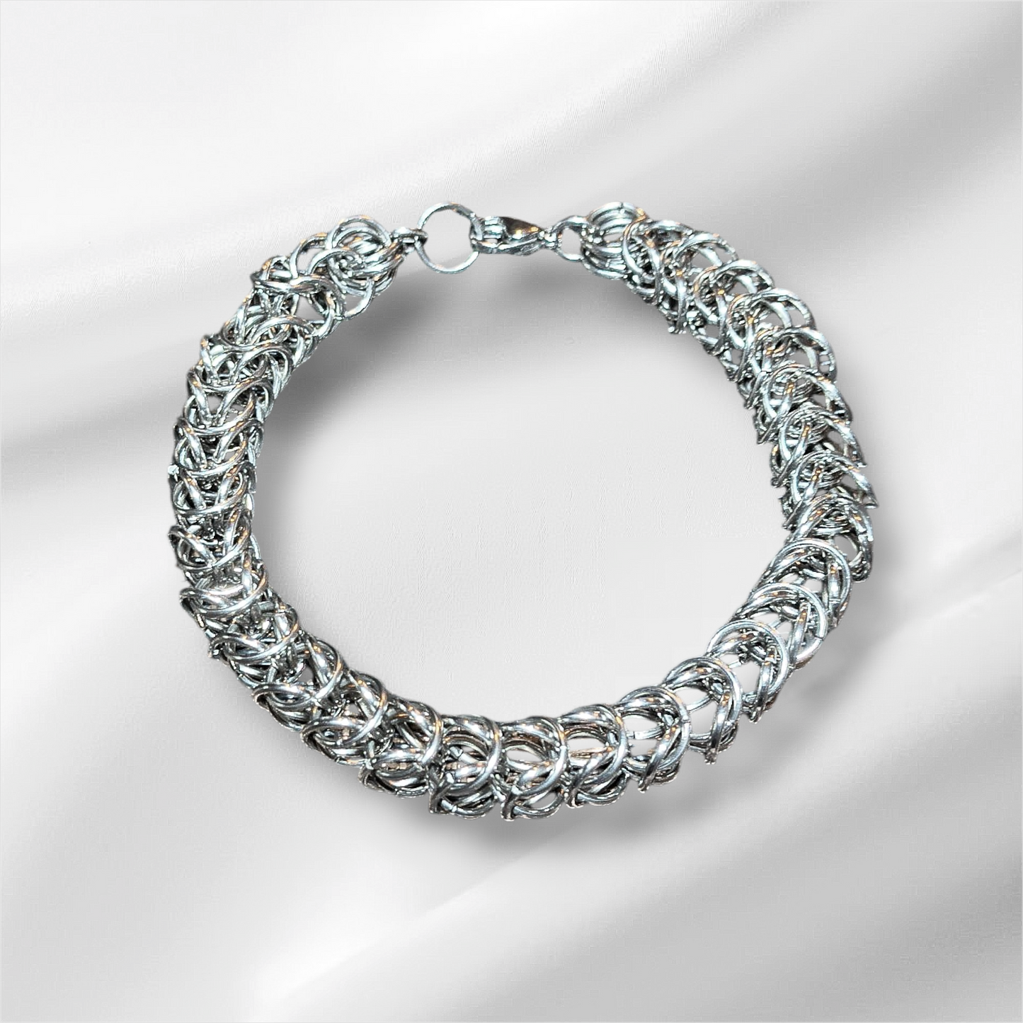 Handmade Stainless Steel Classic Cube Pattern Bracelet