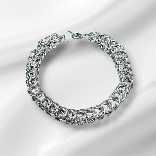 Handmade Stainless Steel Classic Cube Pattern Bracelet