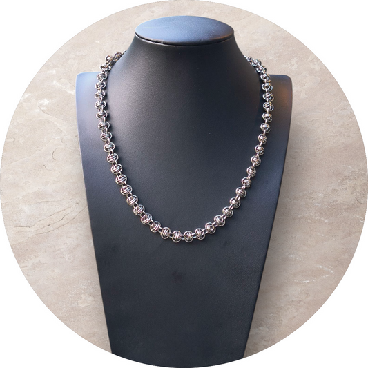 Handmade Barrel Weave  Pattern Stainless Steel Chain
