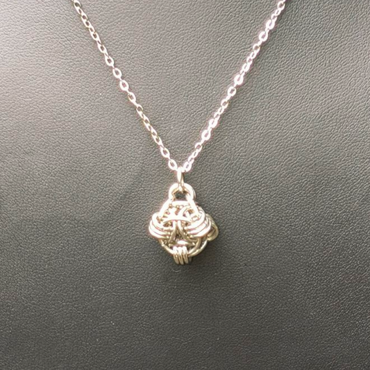 Elegant Pendant Helm Style. Handmade. Stainless Steel. Silver Plated