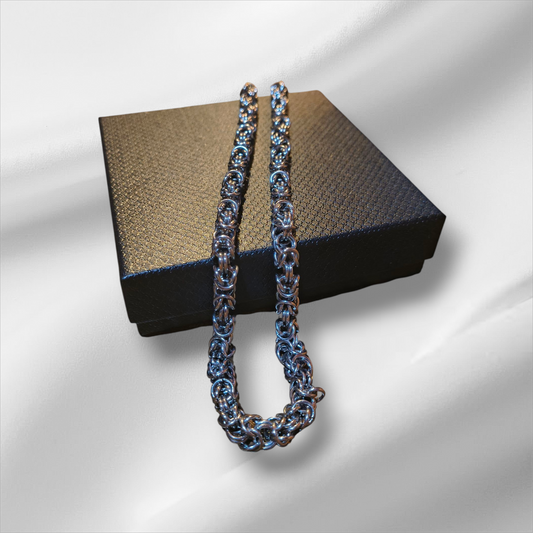 Handmade Bezanthine Pattern Stainless Steel Chain